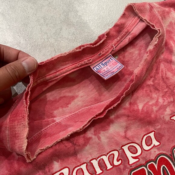 All Sport VTG Thrashed Tampa Bay Buccaneers #28 Tie Dye T-Shirt Size XL - Picture 3 of 11